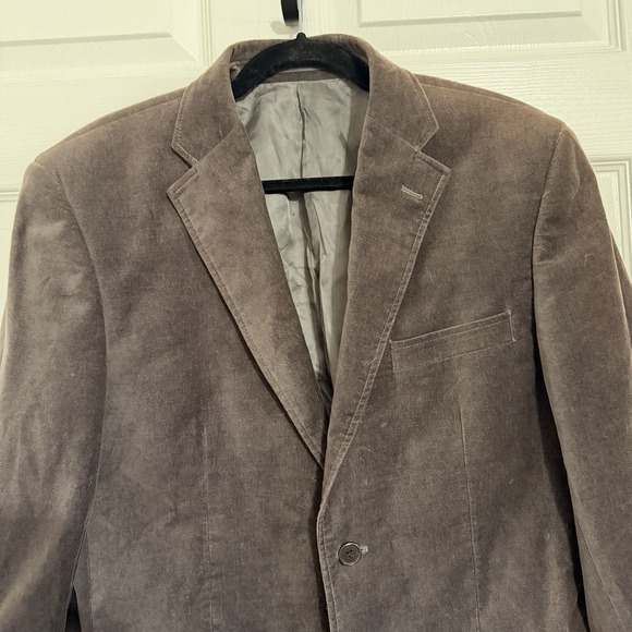 Mens BATISTINI US Size 50 Cool Brown Velvet 90's Blazer Sport Coat Jacket EUC - Picture 3 of 11